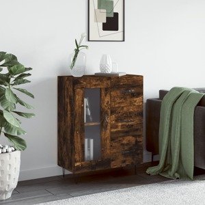 vidaXL Komoda dymový dub 69,5x34x90 cm kompozitné drevo