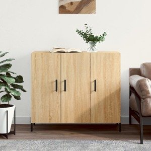vidaXL Komoda dub sonoma 90x34x80 cm kompozitné drevo