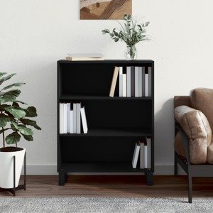 vidaXL Poličková skrinka čierna 69,5x32,5x90 cm kompozitné drevo
