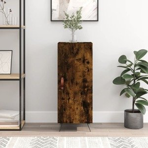 vidaXL Komoda dymový dub 34,5x34x90 cm spracované drevo