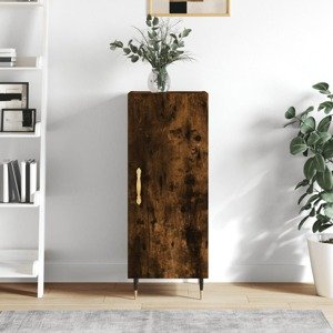 vidaXL Komoda dymový dub 34,5x34x90 cm spracované drevo