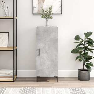 vidaXL Komoda betónovo sivá 34,5x34x90 cm spracované drevo