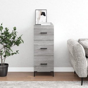 vidaXL Komoda sivý dub sonoma 34,5x34x90 cm spracované drevo