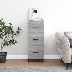 vidaXL Komoda sivý dub sonoma 34,5x34x90 cm spracované drevo