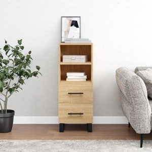 vidaXL Komoda dub sonoma 34,5x34x90 cm spracované drevo