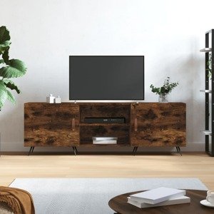 vidaXL TV skrinka dymový dub 150x30x50 cm kompozitné drevo