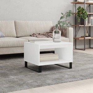 vidaXL Konferenčný stolík biely 60x50x40 cm kompozitné drevo