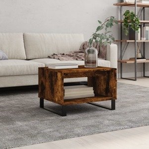 vidaXL Konferenčný stolík dymový dub 60x50x40 cm spracované drevo