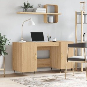 vidaXL Stôl dub somoma 140x50x75 cm kompozitné drevo