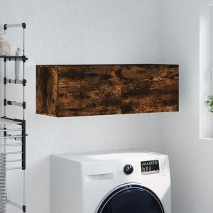vidaXL Nástenná skrinka, tmavý dub 100x36,5x35 cm, kompozitné drevo