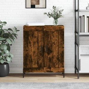 vidaXL Komoda dymový dub 69,5x34x90 cm kompozitné drevo