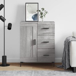 vidaXL Komoda sivý dub sonoma 69,5x34x90 cm kompozitné drevo
