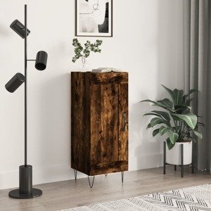 vidaXL Komoda dymový dub 34,5x34x90 cm spracované drevo