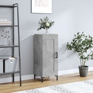vidaXL Komoda betónovo sivá 34,5x34x90 cm spracované drevo