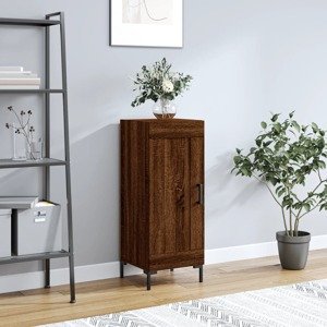 vidaXL Komoda hnedý dub 34,5x34x90 cm spracované drevo