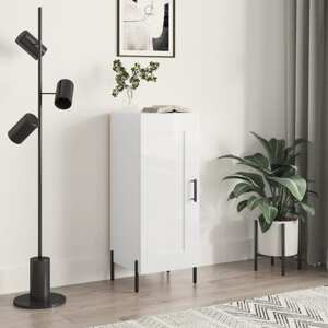 vidaXL Komoda lesklá biela 34,5x34x90 cm spracované drevo