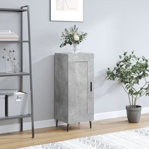 vidaXL Komoda betónovo sivá 34,5x34x90 cm spracované drevo