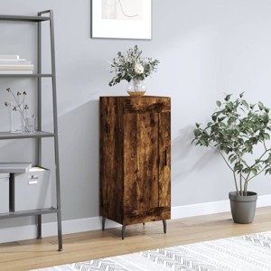 vidaXL Komoda dymový dub 34,5x34x90 cm spracované drevo