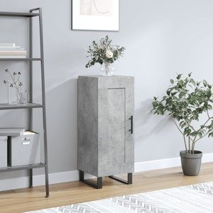 vidaXL Komoda betónovo sivá 34,5x34x90 cm spracované drevo