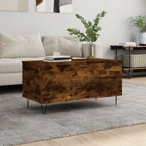 vidaXL Konferenčný stolík dymový dub 90x44,5x45 cm spracované drevo