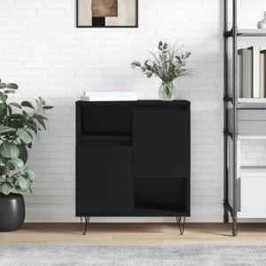 vidaXL Komoda čierna 60x35x70 cm spracované drevo