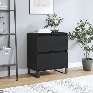 vidaXL Komoda čierna 60x35x70 cm spracované drevo