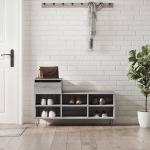 vidaXL Botník sivý dub sonoma 102x36x60 cm spracované drevo