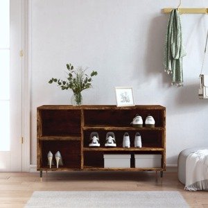 vidaXL Botník dymový dub 102x36x60 cm spracované drevo