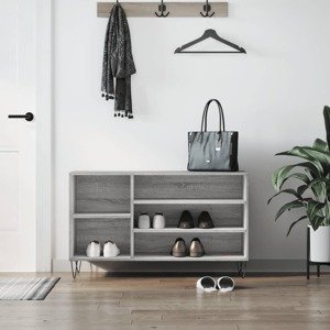 vidaXL Botník sivý dub sonoma 102x36x60 cm spracované drevo