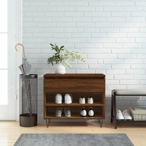 vidaXL Botník hnedý dub 70x36x60 cm spracované drevo