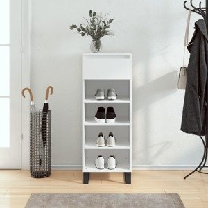 vidaXL Botník biely 40x36x105 cm spracované drevo