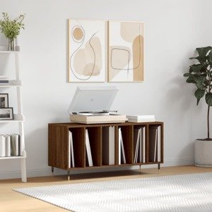 vidaXL Skrinka na platne hnedý dub 100x38x48 cm kompozitné drevo