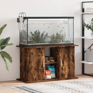 vidaXL Stojan na akvárium dymový dub 101x41x58 cm kompozitné drevo