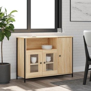 vidaXL Komoda dub sonoma 100x35x75 cm kompozitné drevo