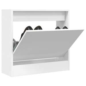 vidaXL Botník biely 60x21x57 cm kompozitné drevo