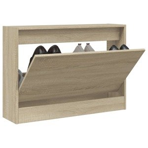 vidaXL Botník dub sonoma 80x21x57 cm kompozitné drevo