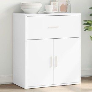 vidaXL Komoda biela 60x31x70 cm kompozitné drevo