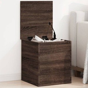 vidaXL Úložný box hnedý dub 40x42x46 cm kompozitné drevo