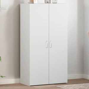 vidaXL Kartotéka biela 60x32x115 cm kompozitné drevo