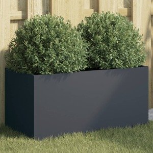 vidaXL Kvetináč antracitový 62x30x29 cm oceľ