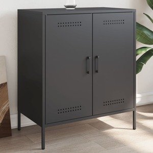 vidaXL Komoda čierna 68x39x79 cm oceľ