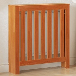 vidaXL Kryt na radiátor voskový hnedý 79,5x19x84 cm masívna borovica