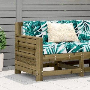 vidaXL Záhradná pohovka s opierkou ruky 69x62x70,5 cm impreg. borovica