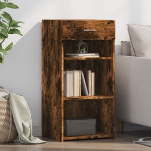 vidaXL Komoda dymový dub 45x42,5x93 cm kompozitné drevo