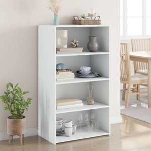 vidaXL Vysoká skrinka biela 70x41x124 cm kompozitné drevo