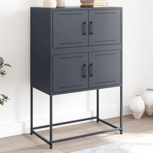vidaXL Komoda antracitová 68,5x38,5x107 cm oceľ