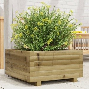 vidaXL Záhradný kvetináč 50x50x26,5 cm impregnovaná borovica
