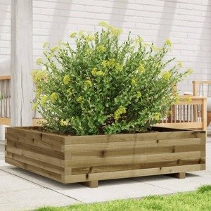 vidaXL Záhradný kvetináč 90x90x26,5 cm impregnovaná borovica