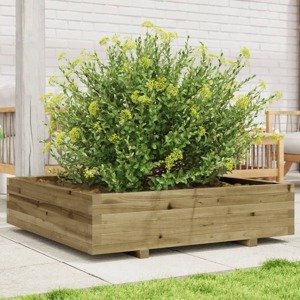 vidaXL Záhradný kvetináč 100x100x26,5 cm impregnovaná borovica