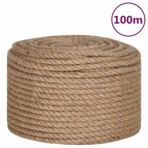 vidaXL Lano zo 100% juty, 10 mm, 100 m